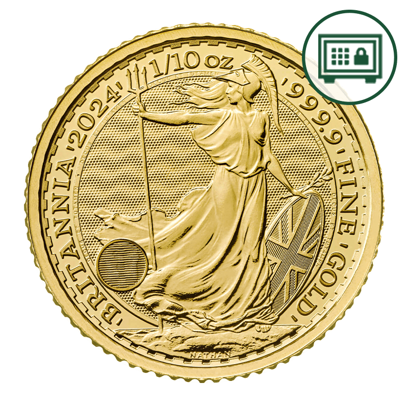 Image for 1/10 oz Gold Britannia Coin (2024) - Secure Storage from TD Precious Metals